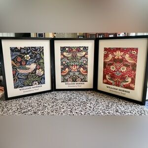 Three brand new framed William Morris prints